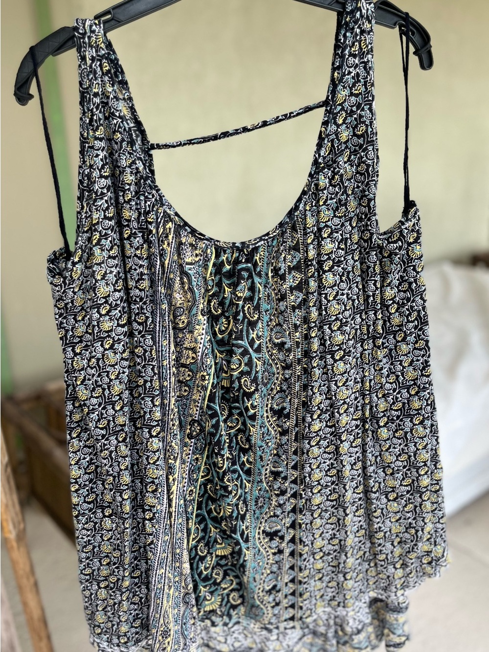 Free people oversized floral print knit tank